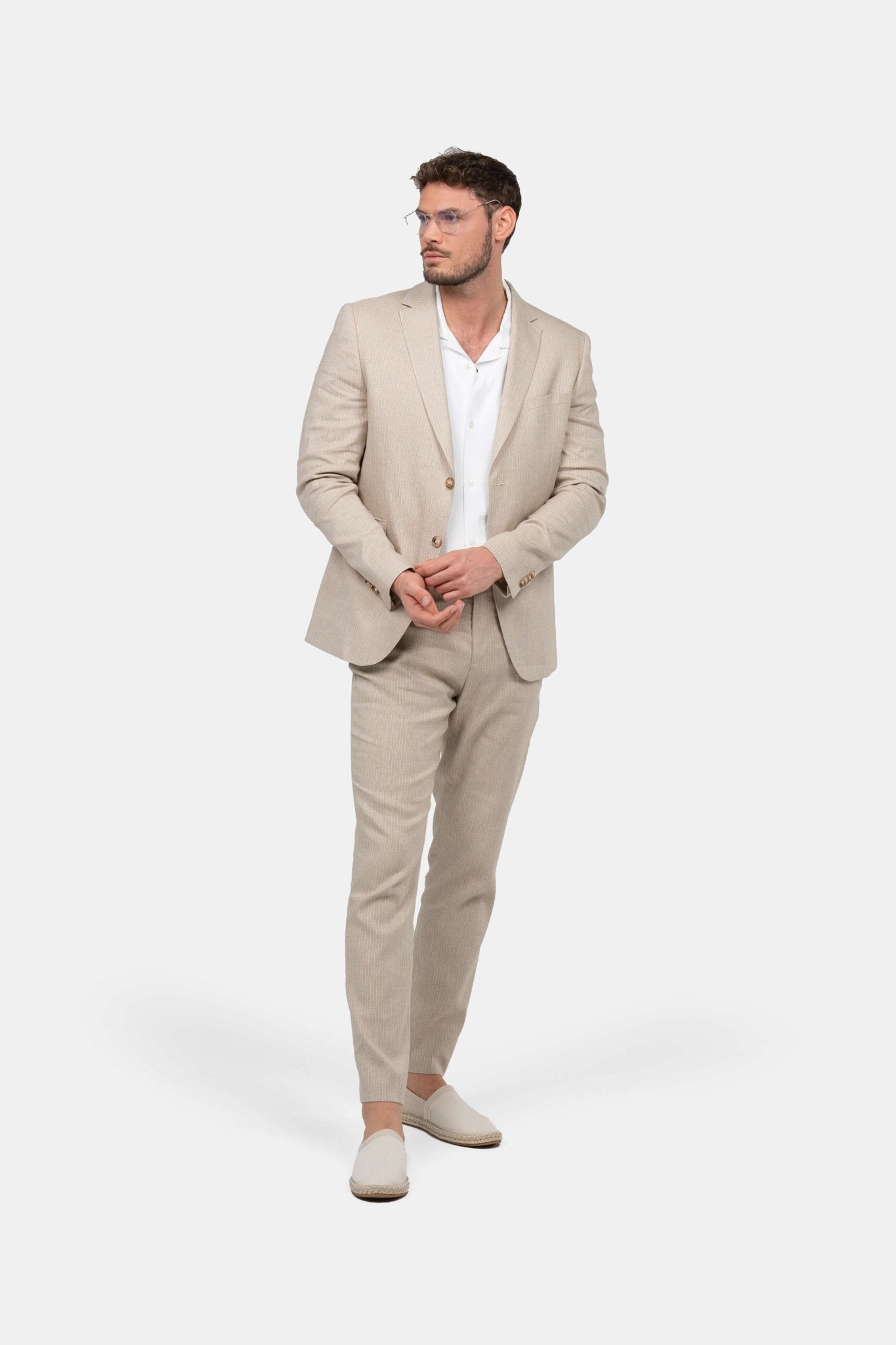 Hør Jakkesæt Beige | Skagen-clothing.dk